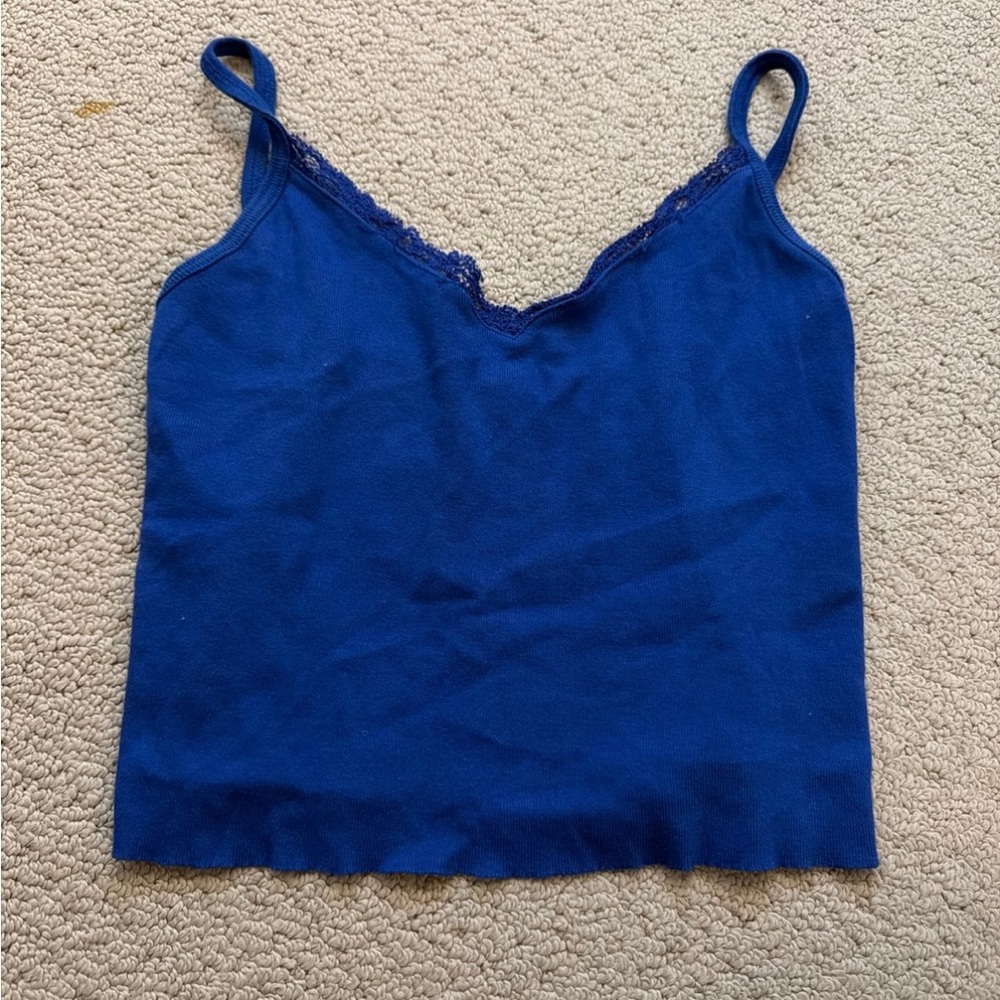 Brandy Melville Royal Blue Lace Cami